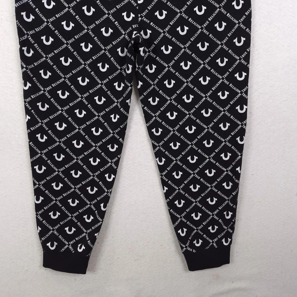 True Religion Allover Horseshoe Logo Sweatpants Joggers 2XL Casual Streetwear